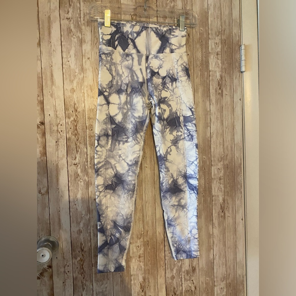 Offline Aerie XS leggings purple white marble ribbed active wear